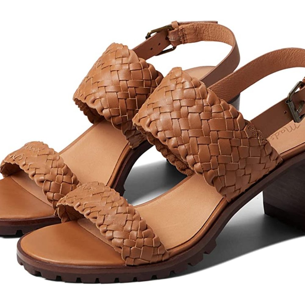Madewell Kiera Lugsole Sandal in Woven Leather NWT Size 10